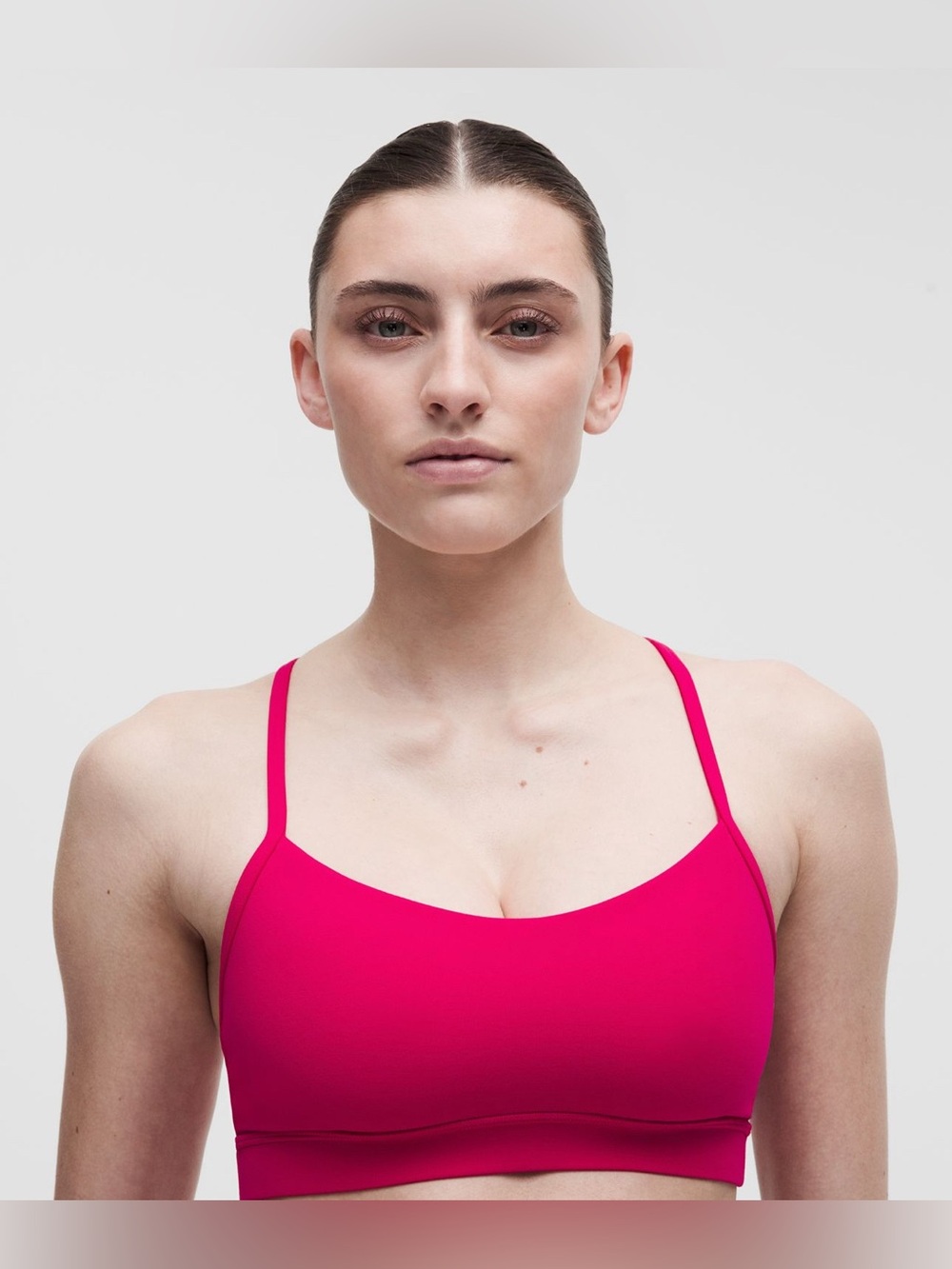 Lululemon Flow Y Bra Nulu Light Support, A-C Cups in Mulberry Spark (12/NWT)